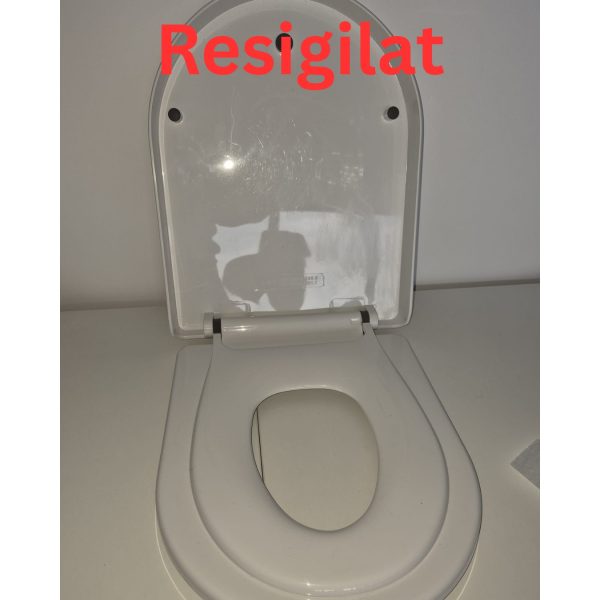 Resigilat: Capac de Toaleta cu Reductie 2 in 1, Flippy, pentru Copii si Adulti, Coborare Lenta si Silentioasa, Instalare Usoara, din PP5 , in Forma de U Patrat, Alb