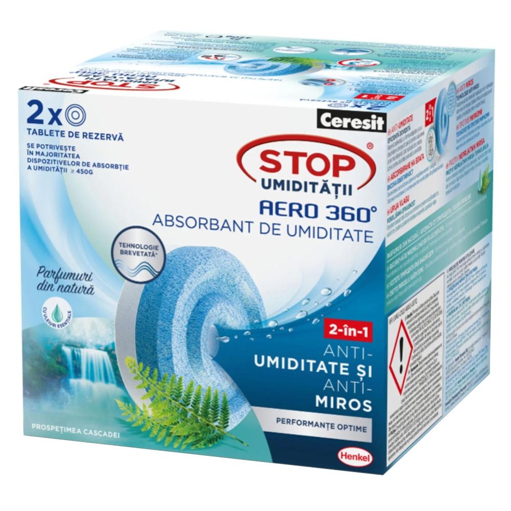 Rezerva, Ceresit Aero 360 Tablete, 2 X 450 g Prospetimea Cascadei