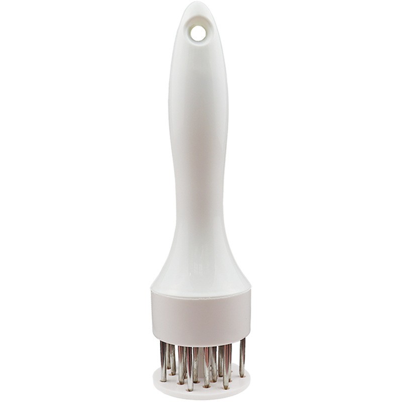 Ustensila pentru fragezit carnea, Flippy, cu 16 de tije ascutite din inox 304, 20 cm, Alb