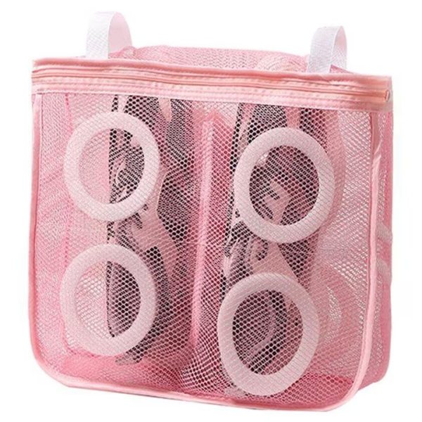 Sac pentru Spalare Incaltaminte, Flippy, pentru Masina de Spalat, 28x24.5x8 cm, Roz