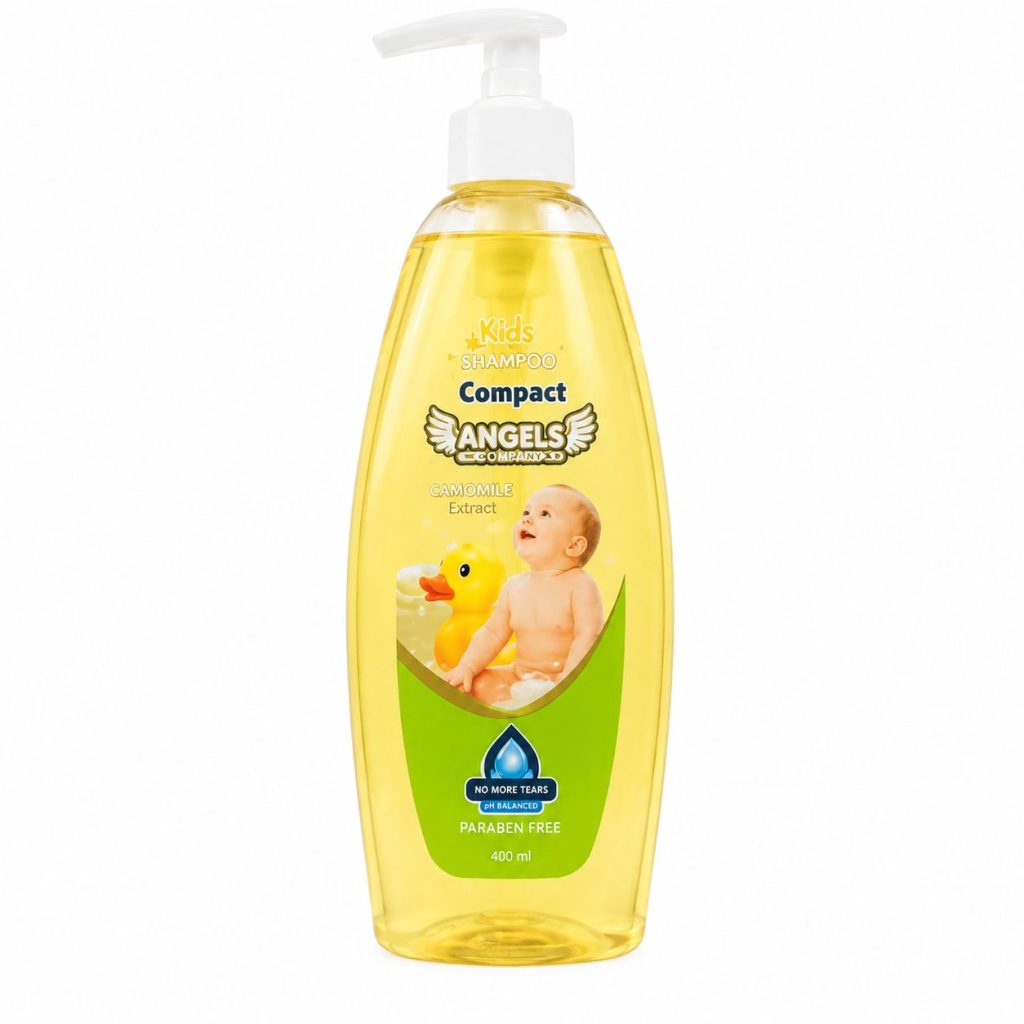 Sampon pentru Bebelusi, Angel Baby, Ultra Compact, 500 ml, cu Pompa Dozatoare
