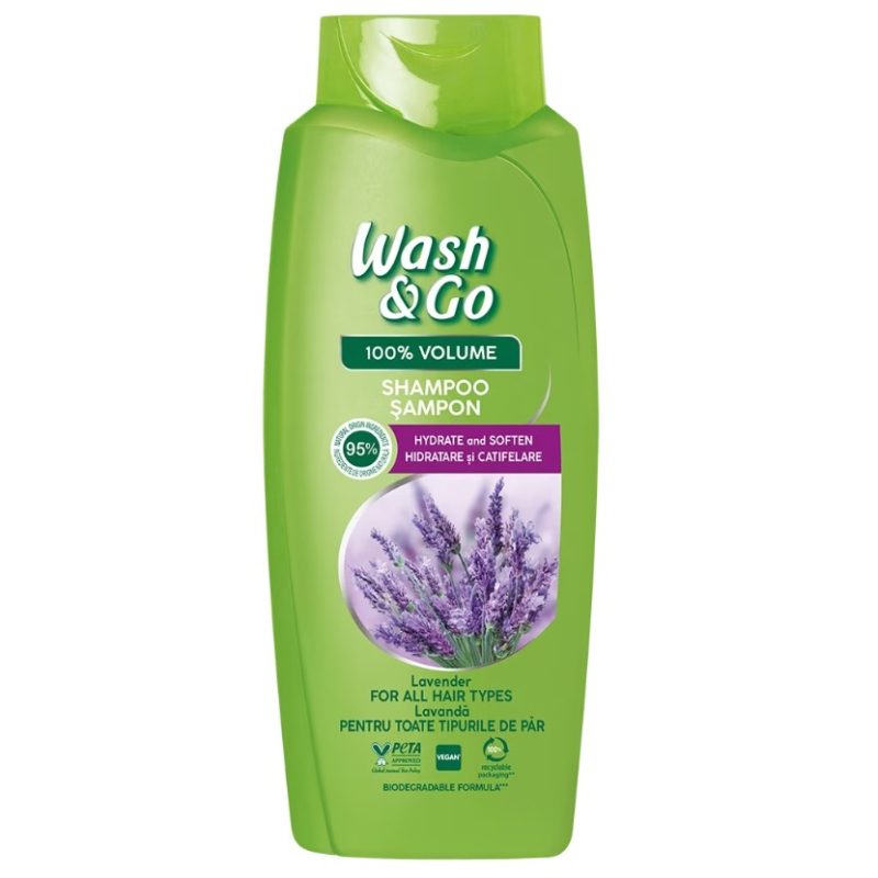 Sampon, Wash si Go, Lavender pentru Volum si Hidratare, 675 ml