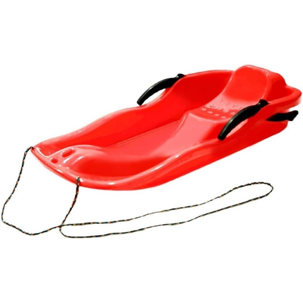 Sanie, Flippy, din Plastic, +3 Ani, 87 x 40 x 17.5 cm, cu Frana si Franghie, pentru Adulti si Copii, Rosu