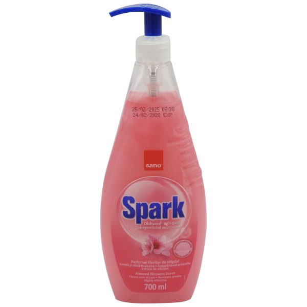Detergent pentru Vase, SANO, Spark Flori Migdale, 700 ml