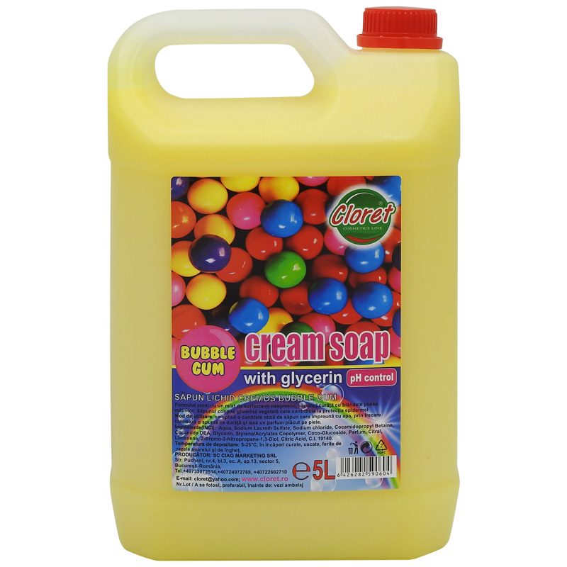 Sapun Lichid, Cloret, 5 L, Cremos Bubble Gum