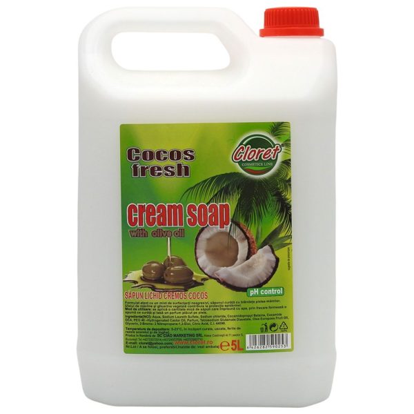 Sapun Lichid, Cloret, 5 L Cremos Cocos Fresh