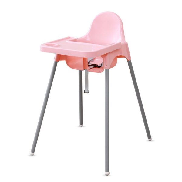 Scaun de Masa, Flippy, pentru Bebelusi si Copii 6-36 Luni, din Plastic/Metal, Centura in 2 Puncte, Tava Detasabila, 63 x 57 x 85 cm, Roz