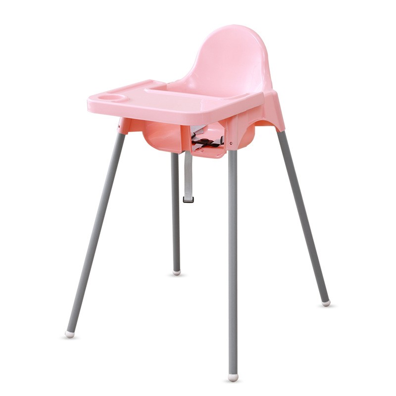 Scaun de Masa, Flippy, pentru Bebelusi si Copii 6-36 Luni, din Plastic/Metal, Centura in 2 Puncte, Tava Detasabila, 63 x 57 x 85 cm, Roz