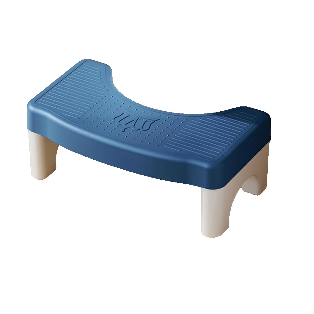Scaunel WC, Flippy, Tratament Impotriva Hemoroizilor si Constipatiei, Scaun Inaltator WC Copii, Suport Picioare WC, Taburet Inaltator Pozitia Corecta Ghemuit Pe WC, Plastic Rezistent, 17x22x38 cm, Albastru