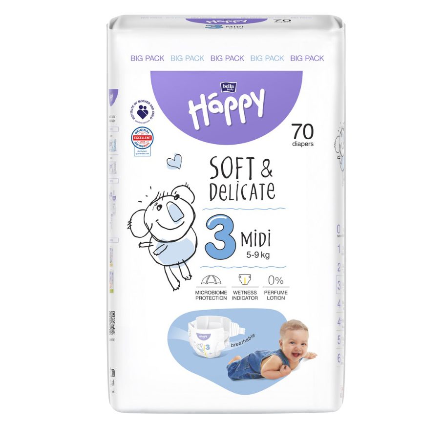 Scutec, Happy, nr. 3 Midi 70 buc 5-9 kg