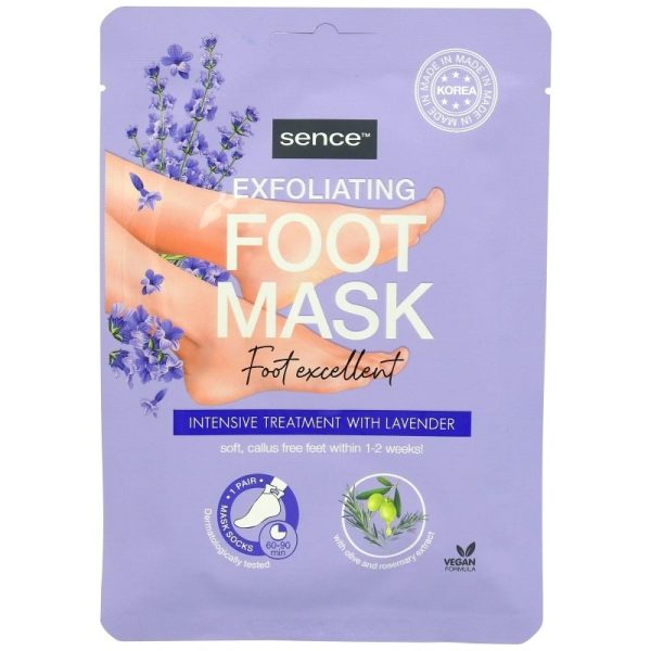 Sence Beauty Masca Exfolianta pentru Picioare 40 g Lavanda