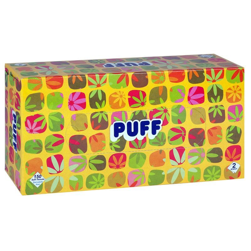 Servetele Uscate, Puff, Cutie Pop Up, 2 Straturi, 150 buc,