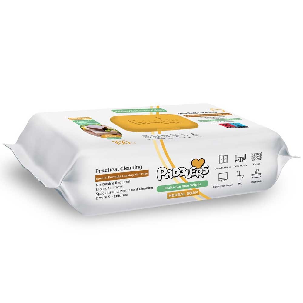 Servetele Umede, Paddlers, Multisuprafete 100 buc Herbal Sapun