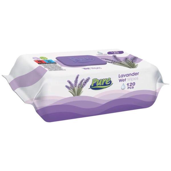 Servetele Umede, Pure, 120 buc Lavanda