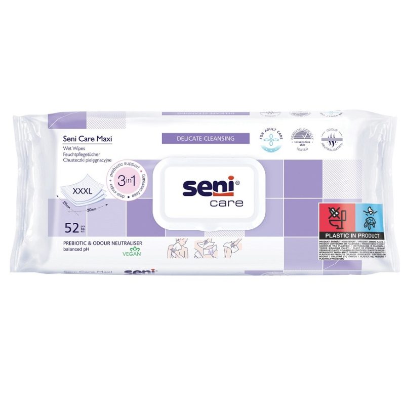 Servetele Umede, Seni Care Maxi, 52 buc Delicate Cleansing