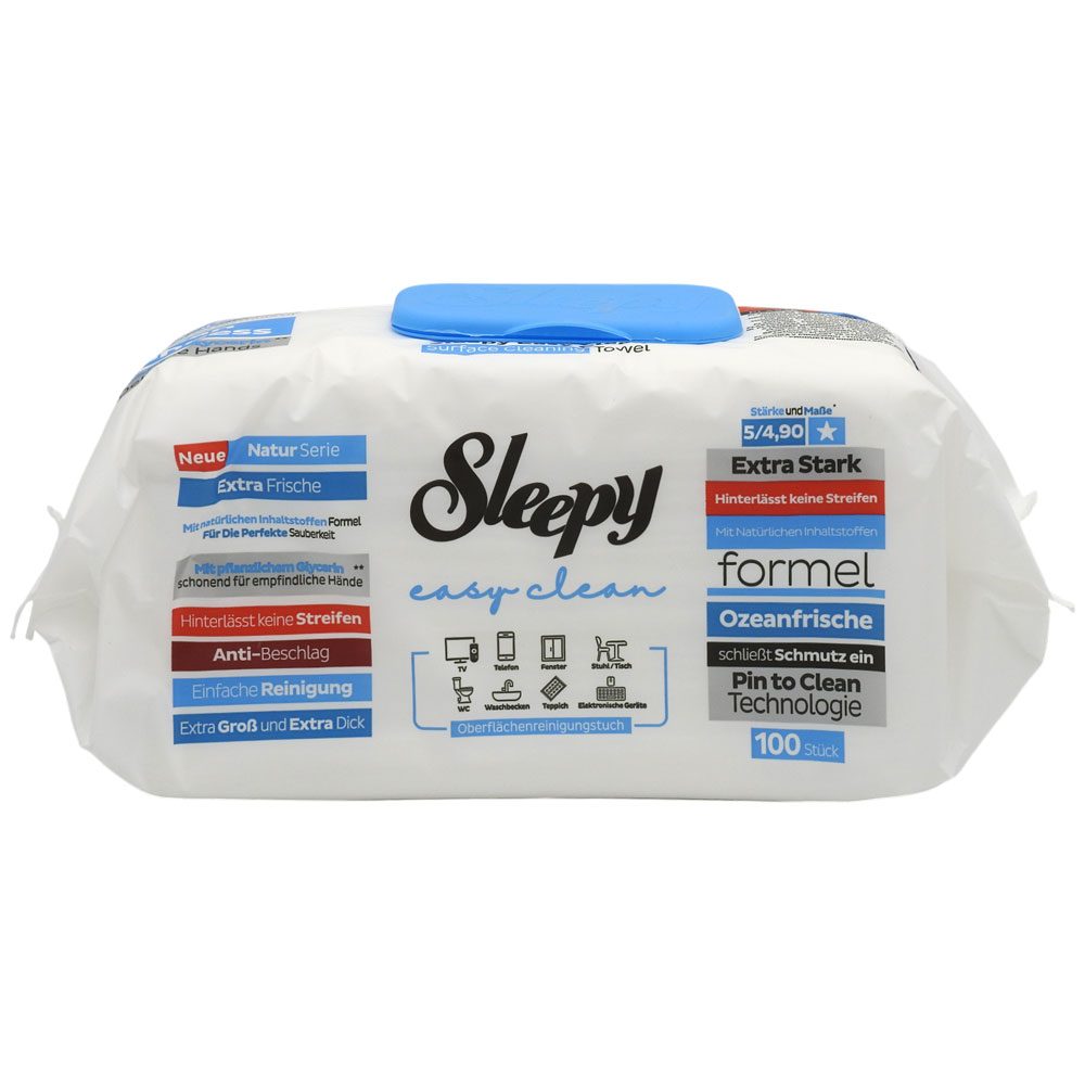 Servetele Umede, Sleepy Easy Clean, Multisuprafete 100 buc Ocean Freshness