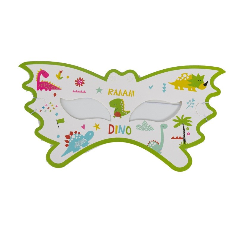 Set 10 Masti Decorative, Flippy, Colectia Dino Park, 18 x 8 cm, din Carton, Multicolor