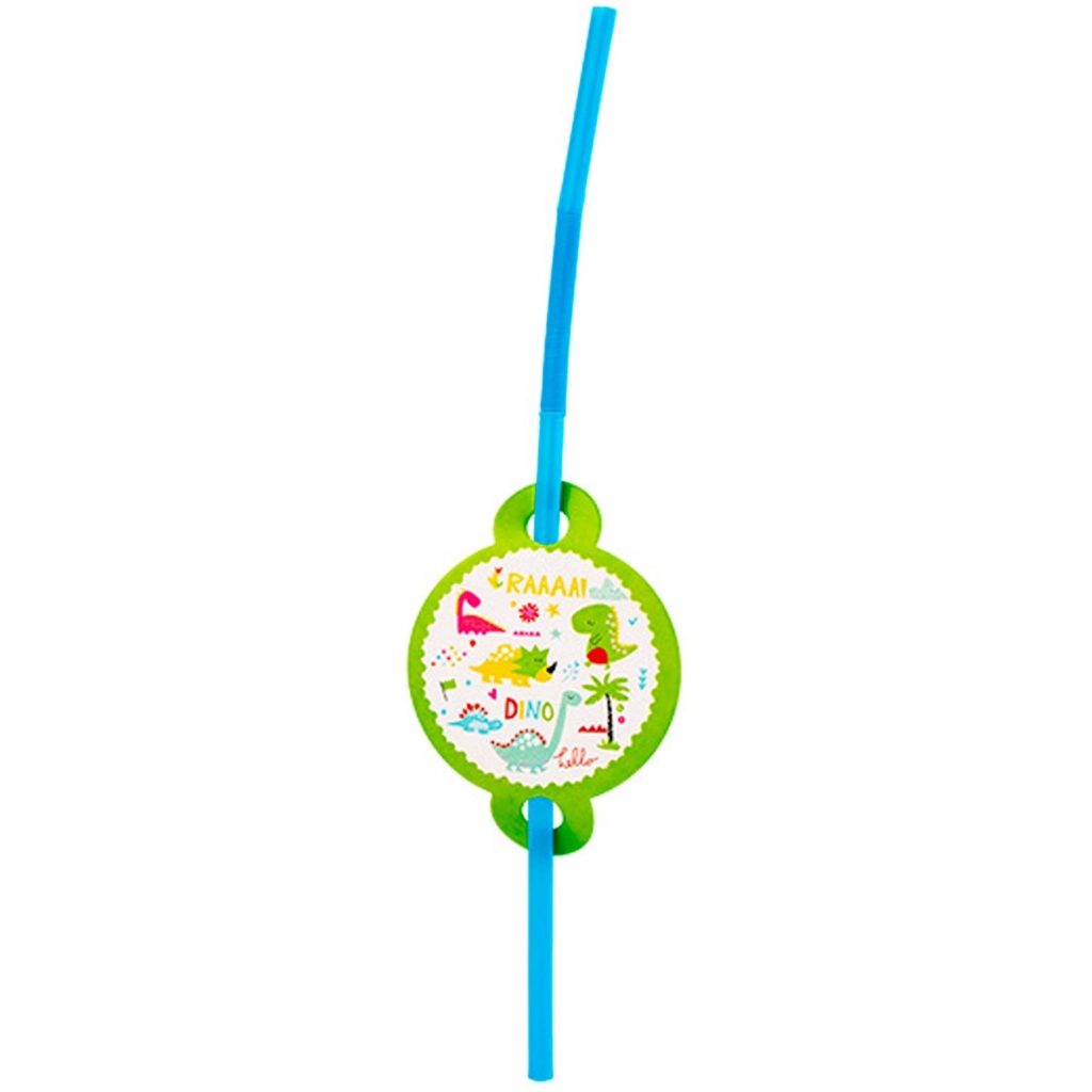 Set 10 Paie, Flippy, Colectia Dino Park, 26 x 7 cm, din Carton/Plastic, Multicolor