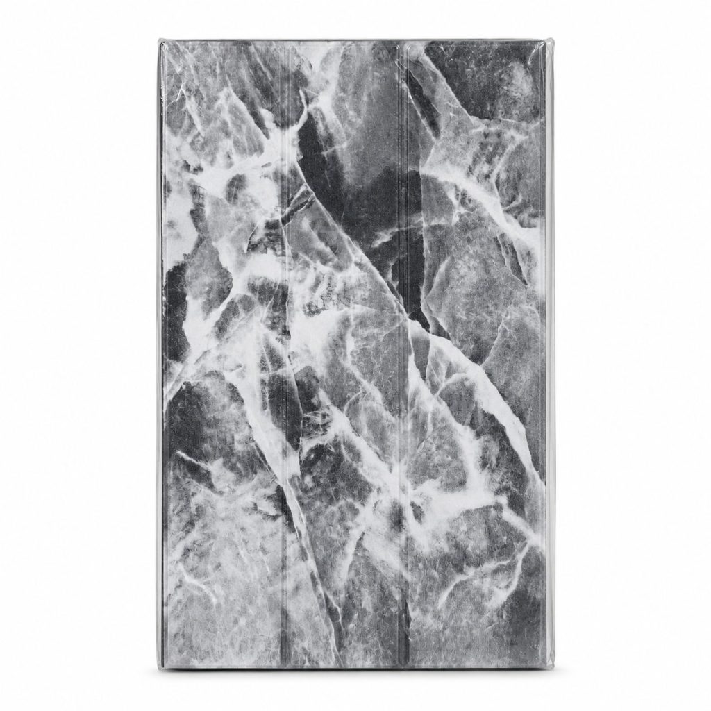 Set 10 Placi Tapet 3D, Flippy, 35 x 70 cm, Grosime 3 mm, din Rasina, Tip Placi de Lemn, Suprafata Acoperita 4.9 mp, Gri Marmorat