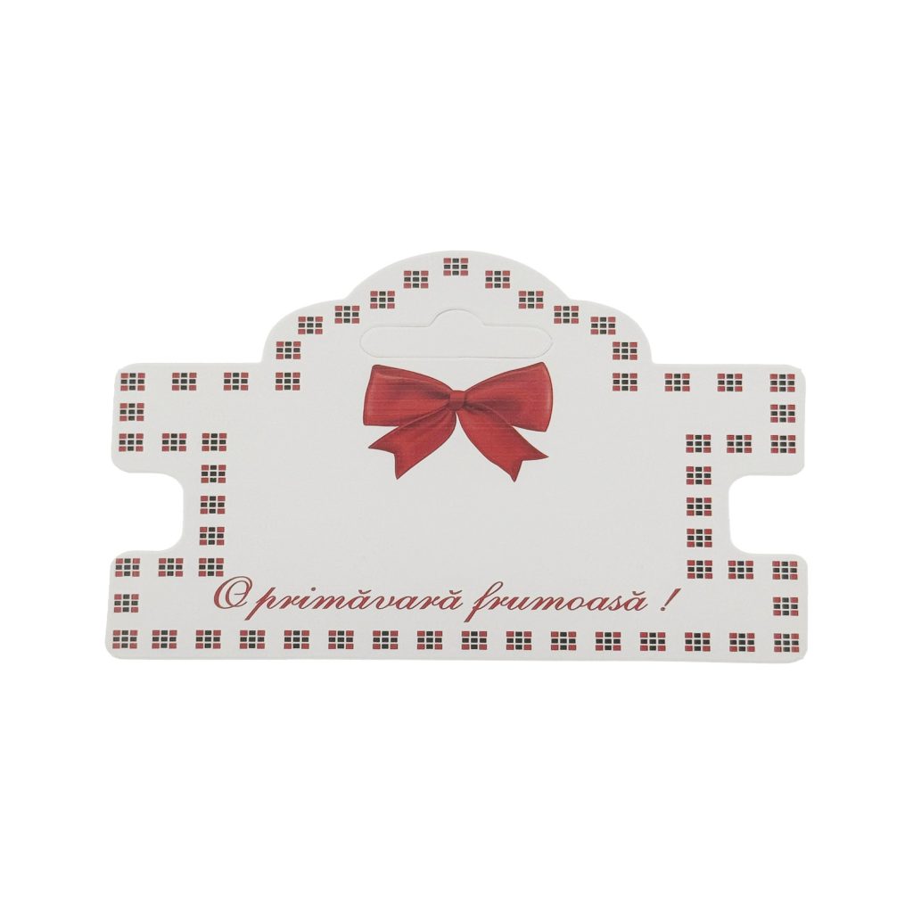 Ambalaje de Carton pentru Martisoare, Flippy, Set 100 Bucati, Cutii pentru Bratari Martisor, Model Funda si Patratele, 10 x 5 cm, Alb