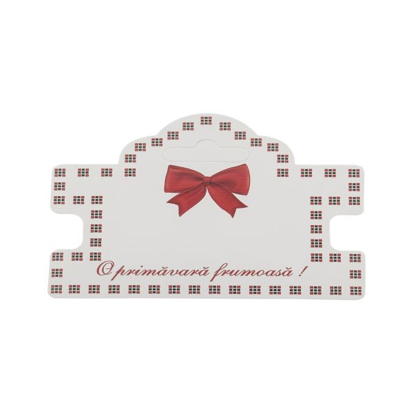 Ambalaje de Carton pentru Martisoare, Flippy, Set 100 Bucati, Cutii pentru Bratari Martisor, Model Funda si Patratele, 10 x 5 cm, Alb