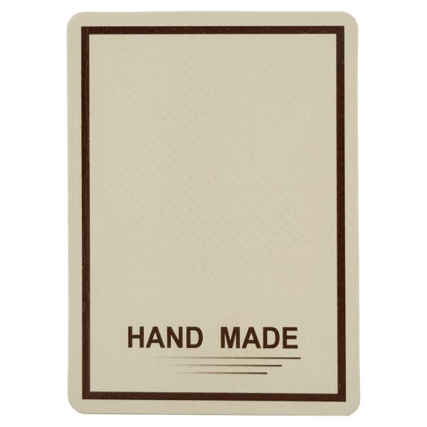 Cartonase Ambalaj pentru Martisor, Flippy, Set 100 buc, Model Simplu Cu Contur, 8.5 x 6.5 cm, Crem