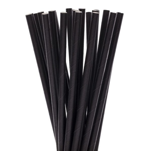 Set 100 Paie, Flippy, din Hartie, 20 cm, Model Uni, Negru
