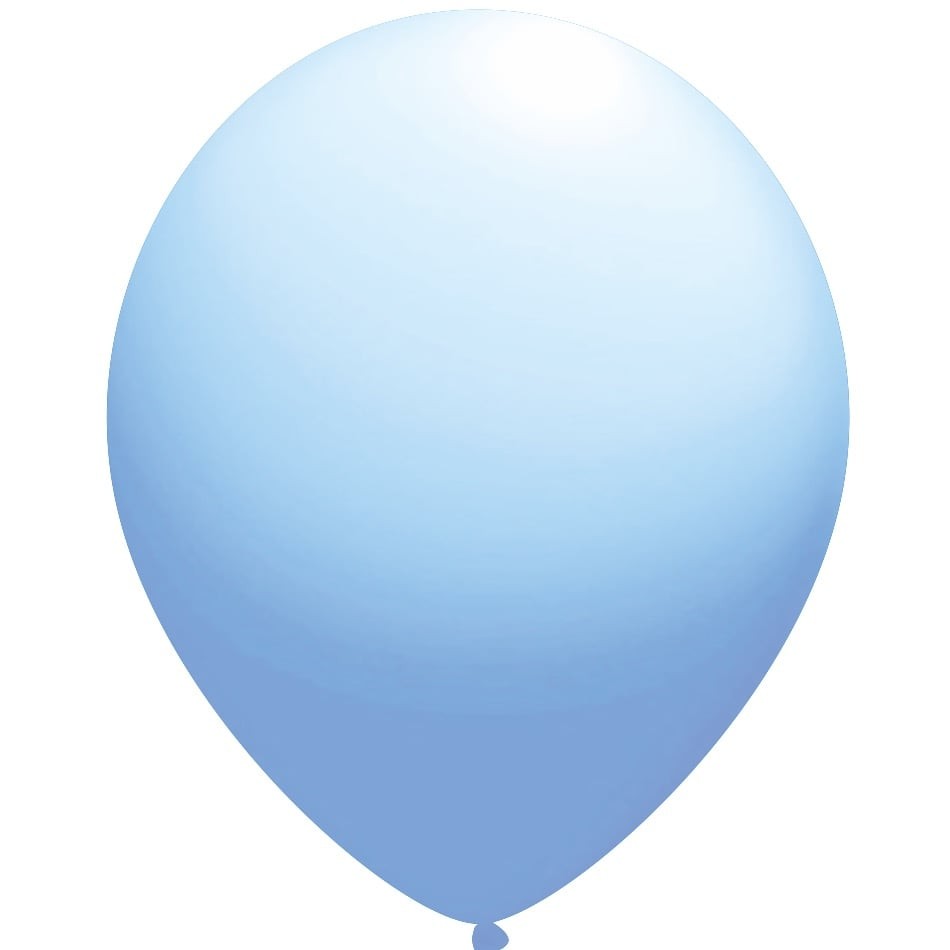 Set 12 Baloane, Flippy, din Latex Standard, 30 cm, Albastru Deschis