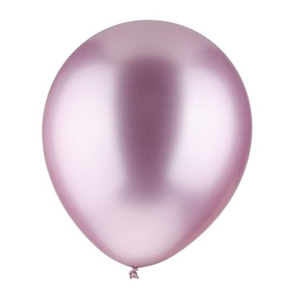 Set 12 Baloane, Flippy, din Latex Chrome, 30 cm, Mov Deschis