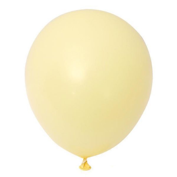 Set 12 Baloane, Flippy, din Latex Macaroon, 30 cm, Galben