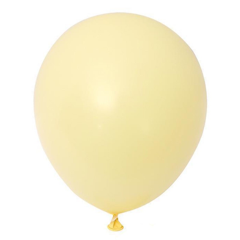Set 12 Baloane, Flippy, din Latex Macaroon, 30 cm, Galben