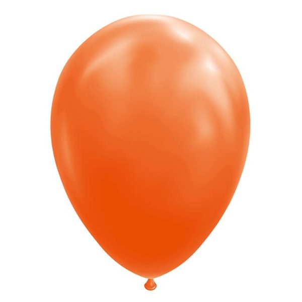 Set 12 Baloane, Flippy, din Latex Standard, 25 cm, Portocaliu
