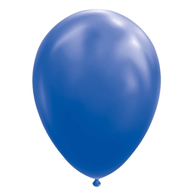 Set 12 Baloane, Flippy, din Latex Standard, 30 cm, Albastru