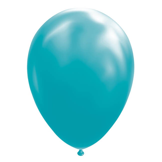 Set 12 Baloane, Flippy, din Latex Standard, 30 cm, Turcoaz