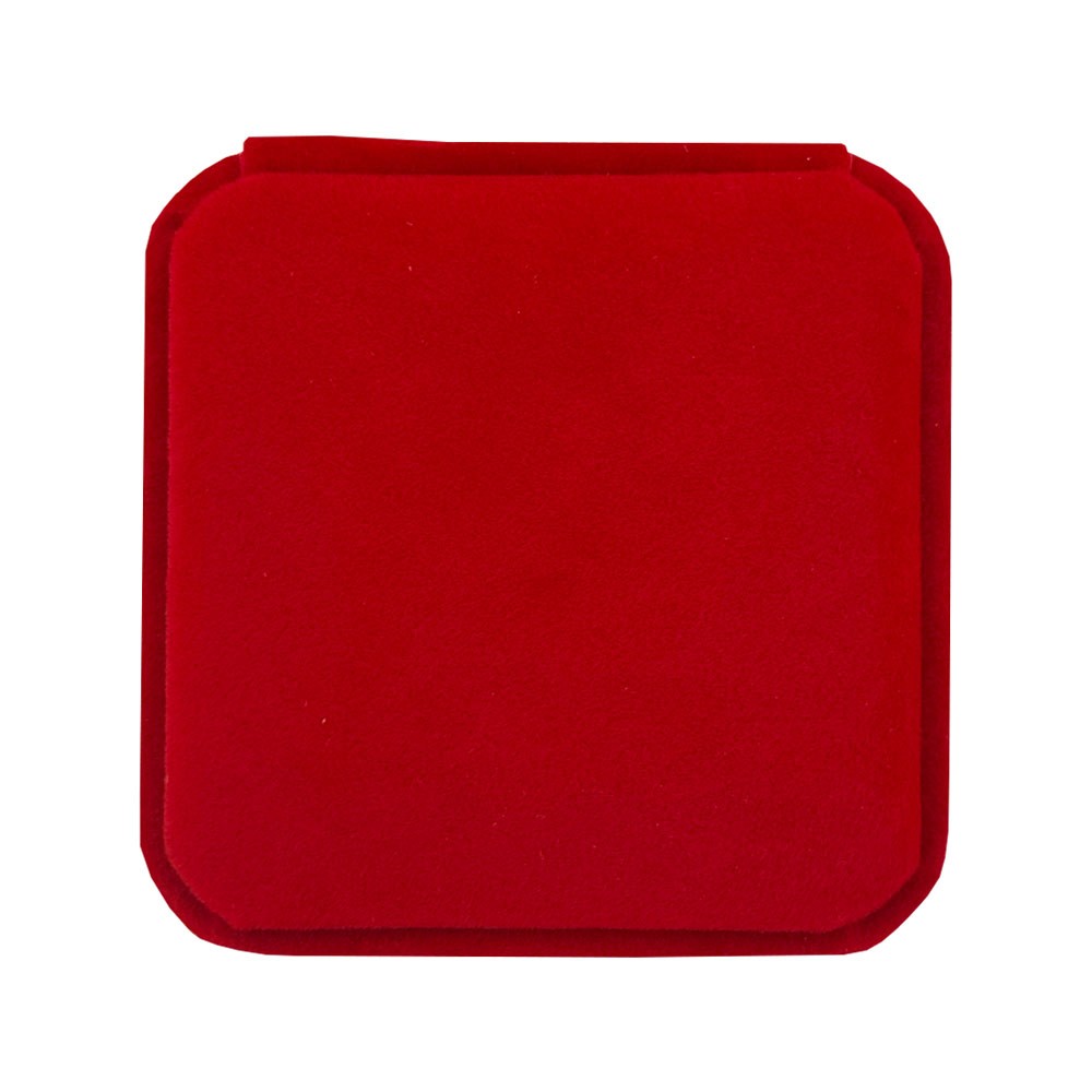 Set 12 Cutii de Bijuterii, Flippy, Forma Patrata , Exterior Catifea Rosie, pentru Ocazii Speciale, Usor de Transportat, 70x70x40 mm, Design Elegant