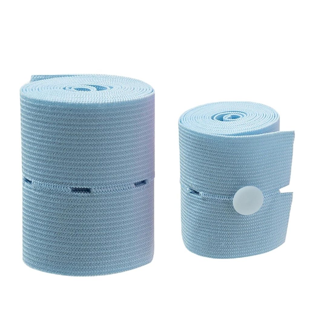 Set 2 Centuri de Monitorizare a Ritmului Cardiac Fetal, Flippy, Material Moale si Elastic, 6 x 130 cm, Albastru