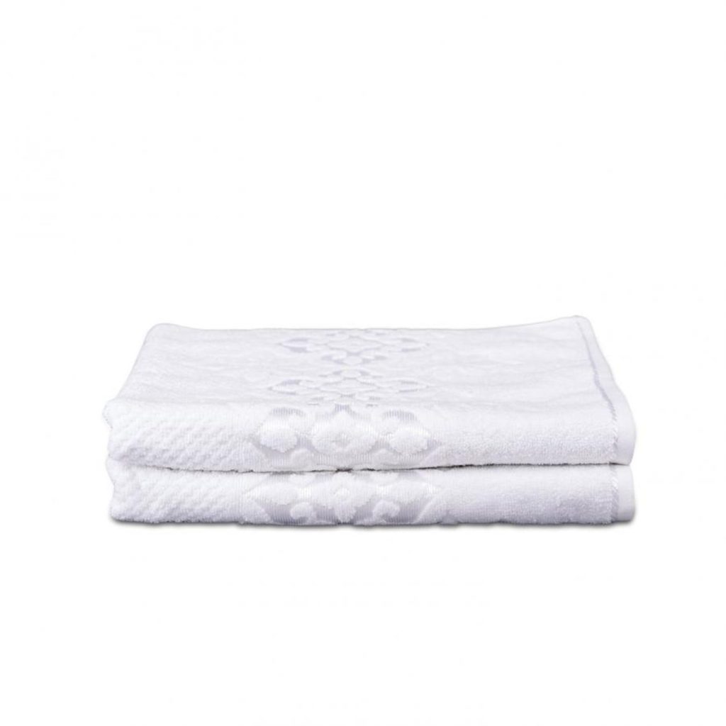 Set 2 Prosoape, 70*140 cm, Bumbac, Alb