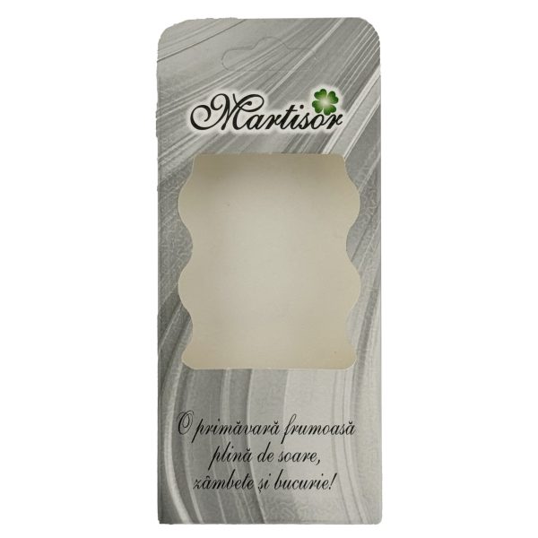 Ambalaje de Carton pentru Martisoare, Flippy, Set 200 Bucati, Cutii Brosa, Model Abstract, Gri deschis