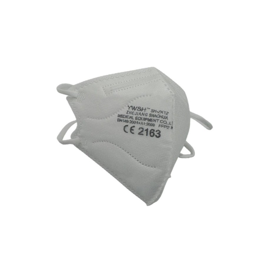 Set 30 bucati Masca de protectie faciala pentru copii, Flippy®️, de unica folosinta, FFP2 CE 2163, 5 straturi, nesterila, ambalaj individual, Copii, Alb