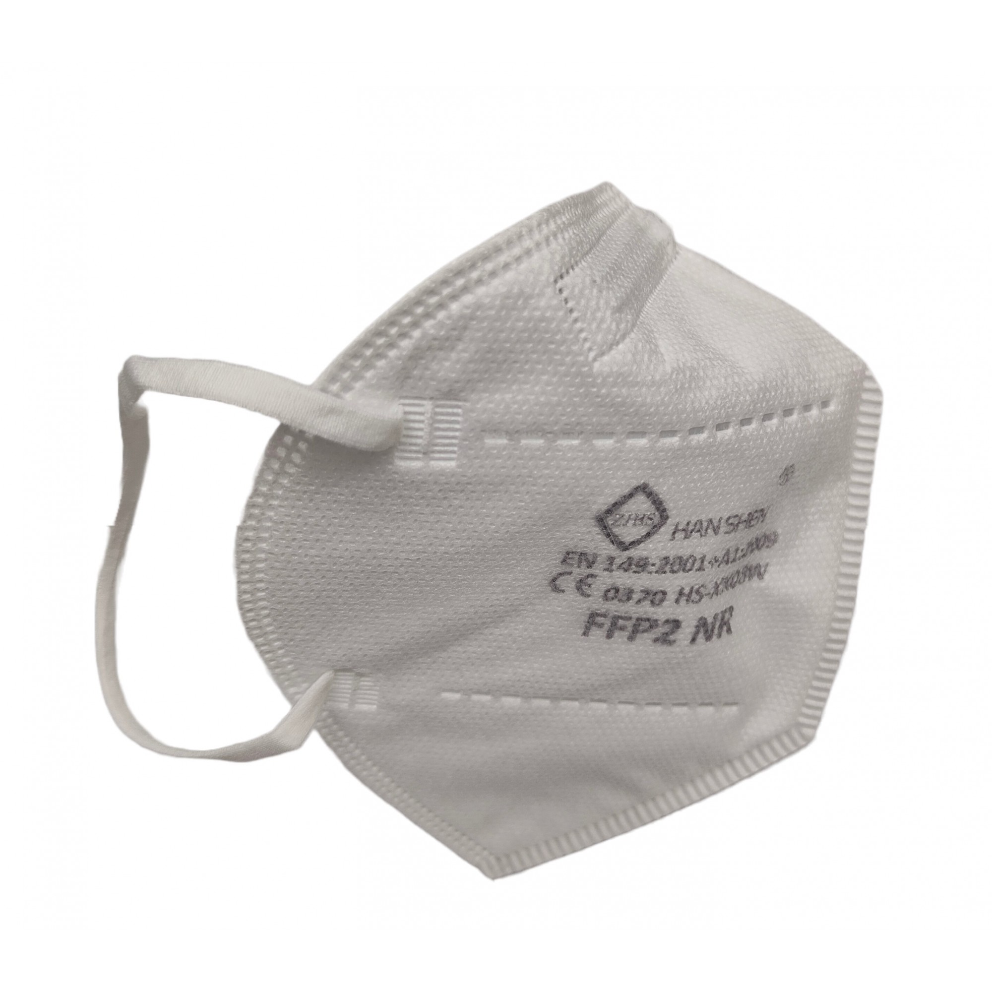 Set 7 bucati Masca de protectie faciala, Flippy, de unica folosinta pentru adulti, FFP2, KN95 CE 0370, 5 straturi, nesterila, ambalaj individual, Alb