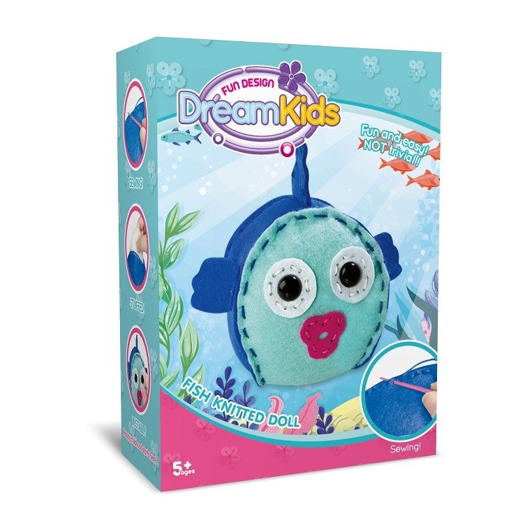 Set Creatie Perna pentru Copii Model Peste, Dream Kids - Image 2