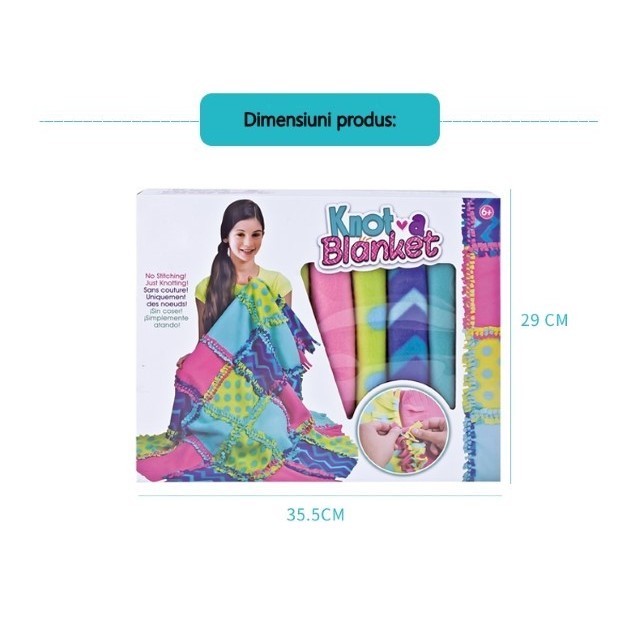 Set de creatie DIY Flippy, patura pentru tesut si tricotat, multicolor - Image 4