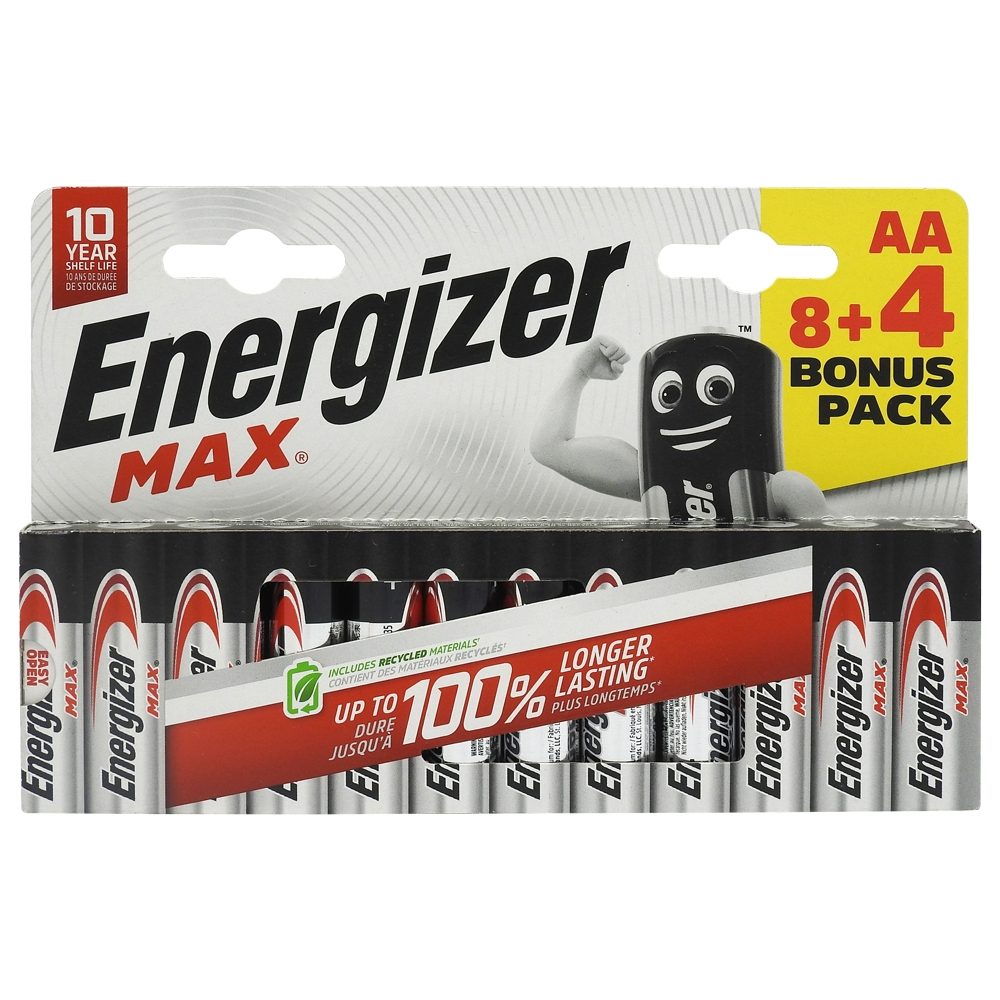 Set, Energizer Max Baterii Alkaline Power Aalr6 8, 4 buc /
