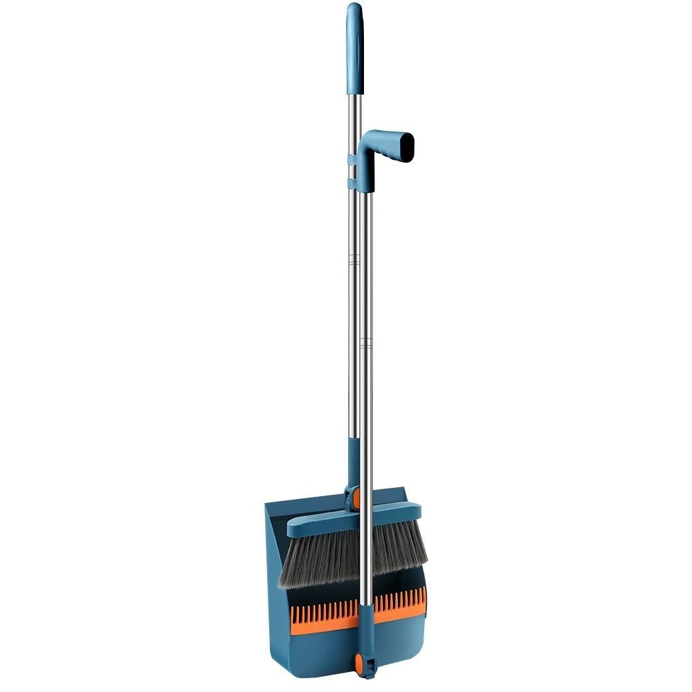 Set Matura si Faras cu Coada Flippy, cu Dinti de Pieptene pentru Curatare Matura, rotativ, pliabil, detasabil, Otel inoxidabil si Polipropilena, albastru, Resigilat