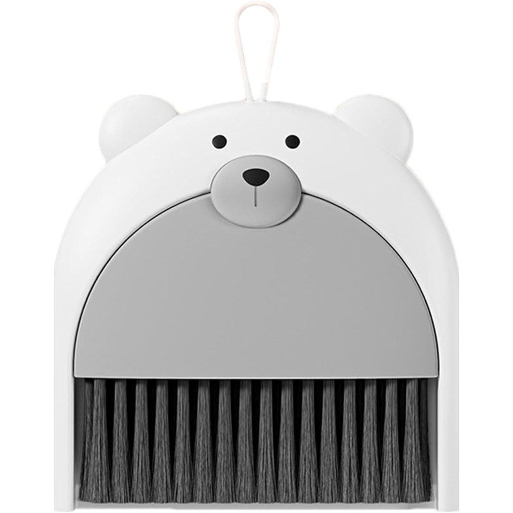 Set Matura si Faras, Flippy, Pentru Birou, din PP, Model Ursulet, 23.5 x 18 cm, Gri