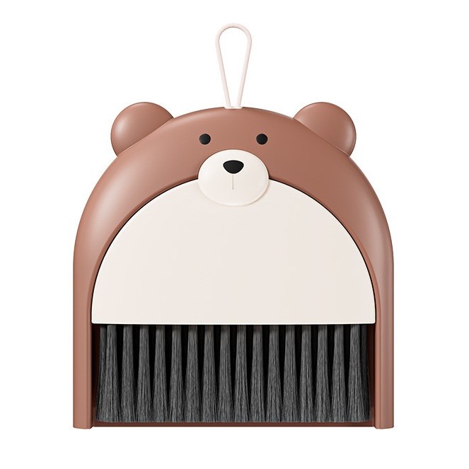 Set Matura si Faras, Flippy, Pentru Birou, din PP, Model Ursulet, 23.5 x 18 cm, Maro