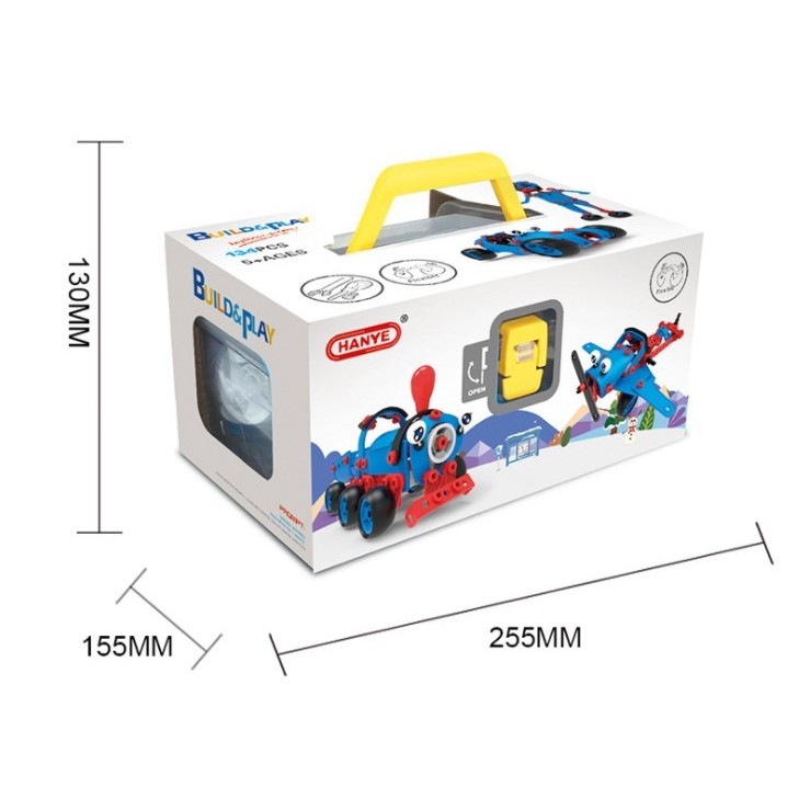 Set pentru construit masini, Flippy, Educativ si creativ, 134 piese - Image 2