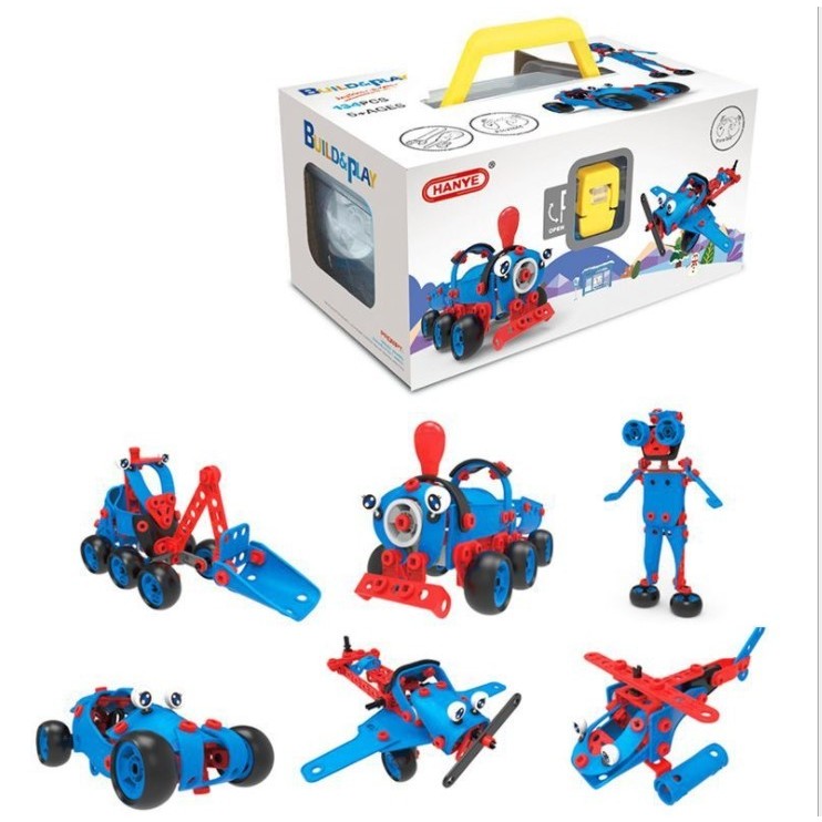 Set pentru construit masini, Flippy, Educativ si creativ, 134 piese - Image 3