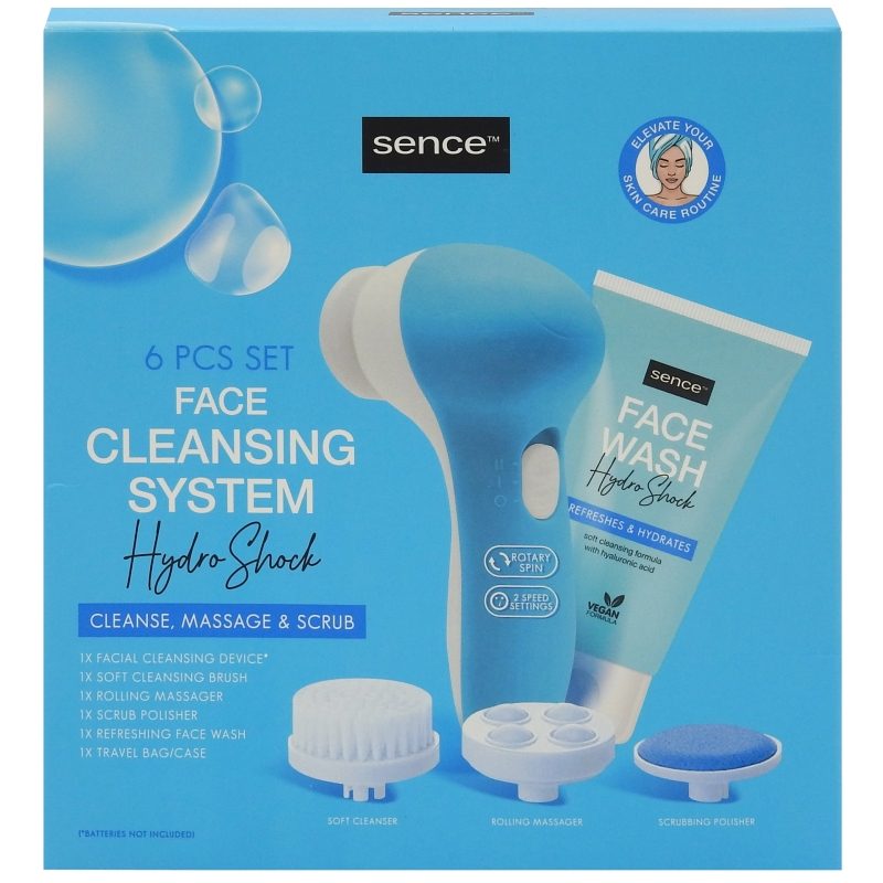 Set Curatare Faciala, Sence Beauty, Aparat, Accesorii, Gel Facial150 ml, Hydro Shock