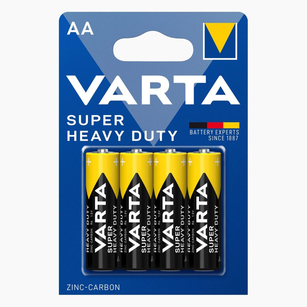 Set, Varta Baterii Super Heavy Duty Aa 4 buc /